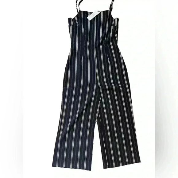 Cupcakes and Cashmere Womens Navy Green Striped Jumpsuit Size 2 NWT MSRP… - Picture 1 of 7